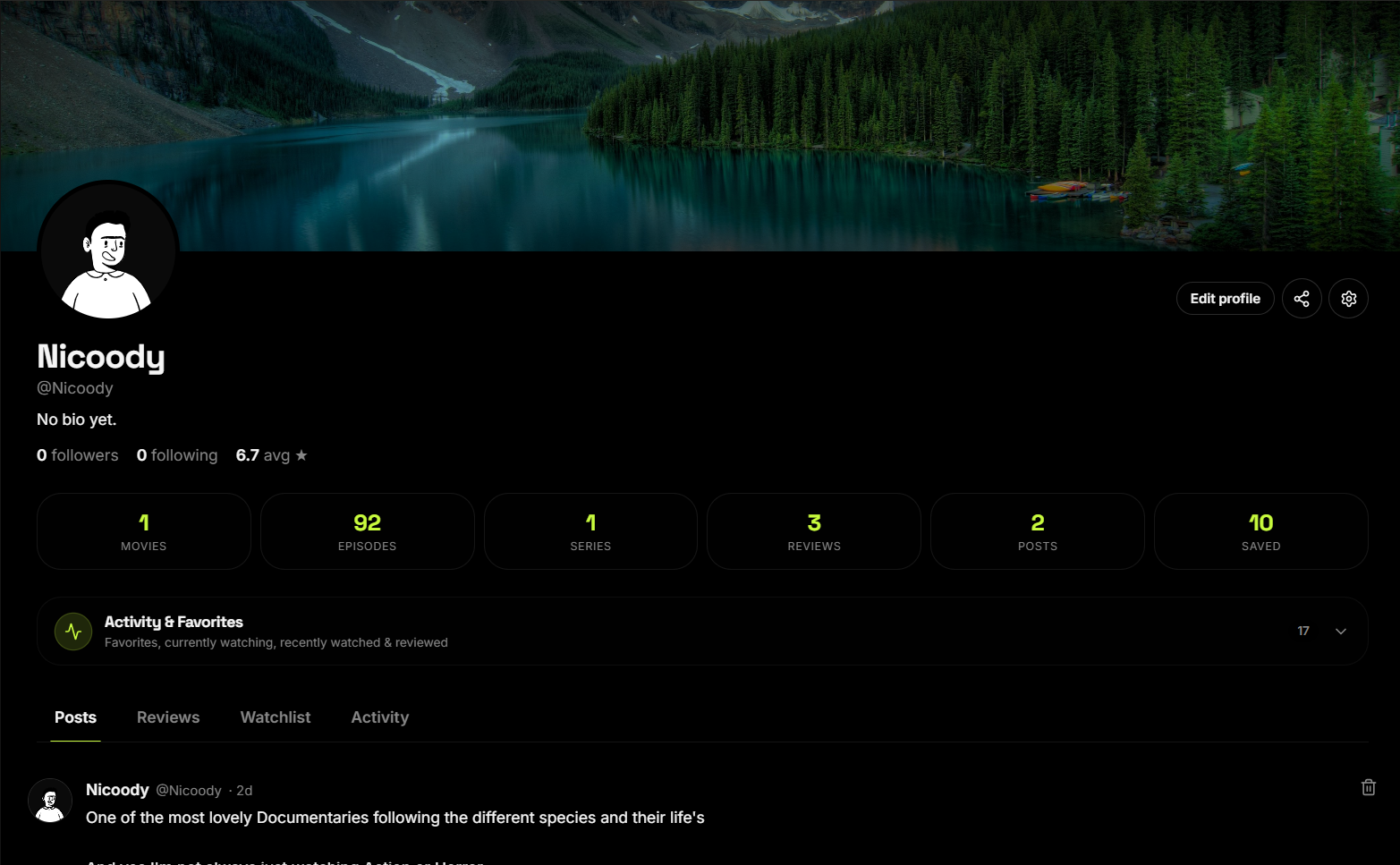 User profile